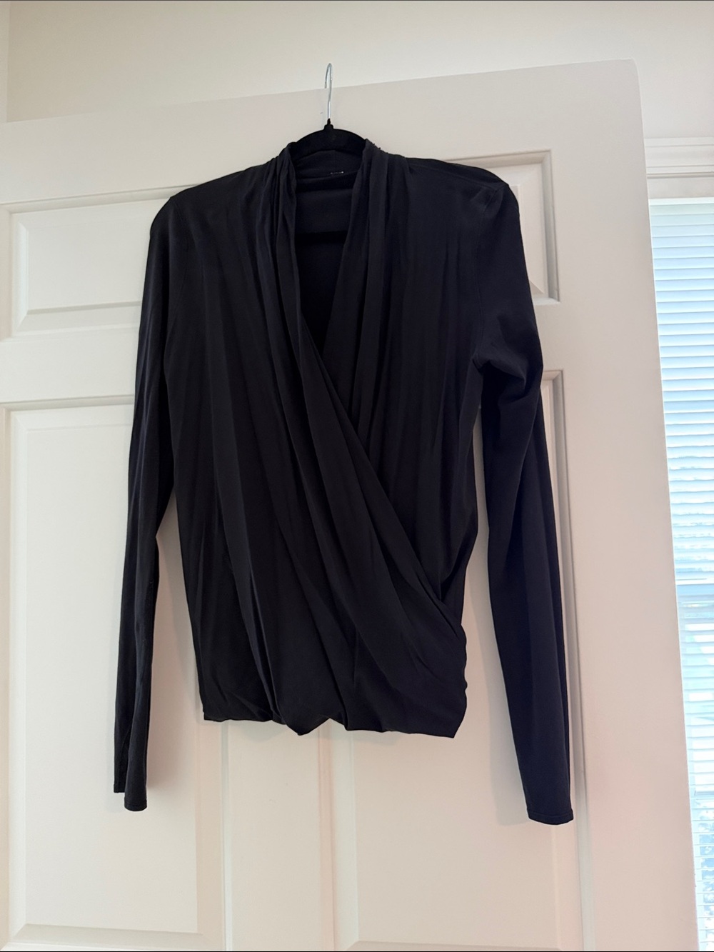 Long sleeve wrap shirt